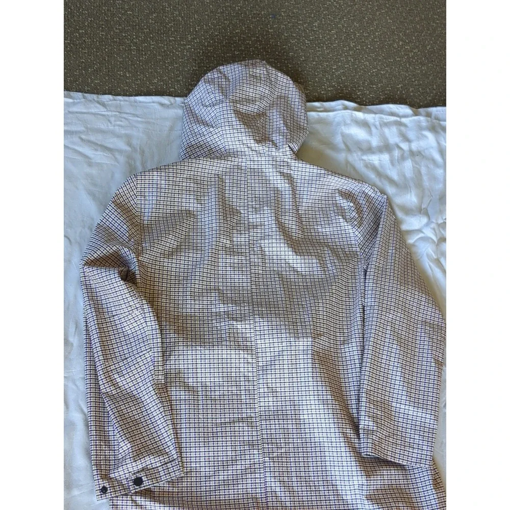 Moke Apparel Ultra‎ Lightweight Debbie Raincoat Houndstooth Purple White Gold